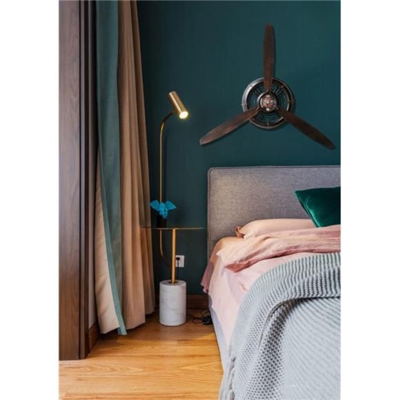 Metal Wall Decor Art Antique Airplane Propeller Aviation Wall Clock, 29.5×26.4" - Picture 12 of 12